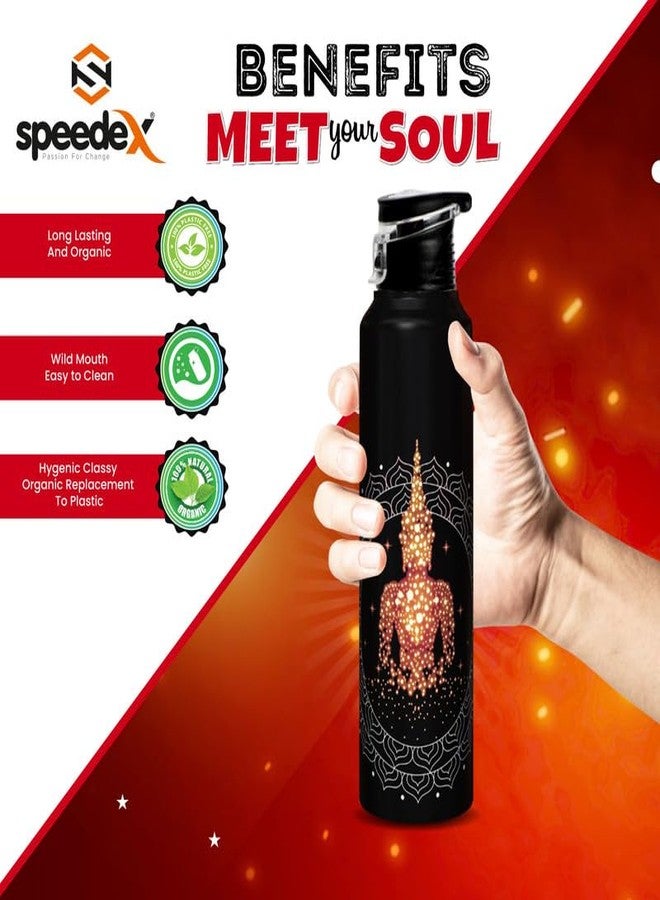 Speedex Water Bottle 1 LTR, Meet Your Soul, Stainless Steel, 1 Litre Flipper Bottles for Girls, Boys, Adults & Kids, Gym, Sports, Fridge Use, Perfect for School & Office - Single Bottle Set, 1000 ml - Image 5